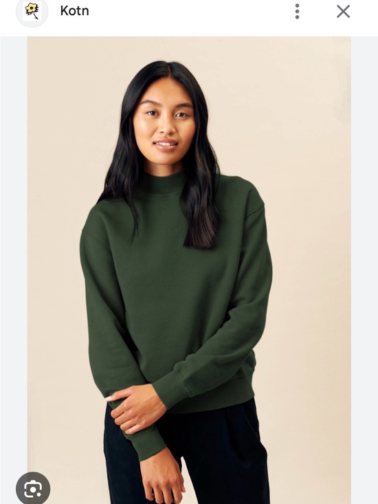 KOTN Sweaters - KOTN Olive Mock Neck Sweatshirt